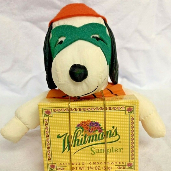 Peanuts Halloween SNOOPY in PUMPKIN COSTUME with MASK 6" Plush Whitmans Sampler - Picture 2 of 6